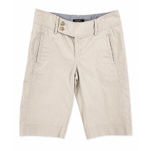 Eddie Bauer Vashon Fit Khaki Bermuda Shorts Women's Size 8 Beige Cotton‎  Casual